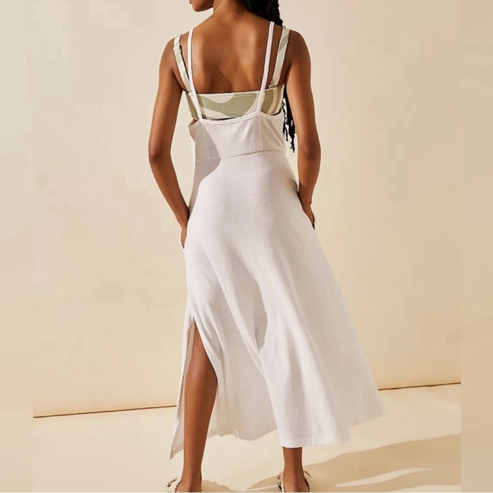 Free People Beach Essential Square Neck Maxi Dress in White Size Large N… - Picture 4 of 10